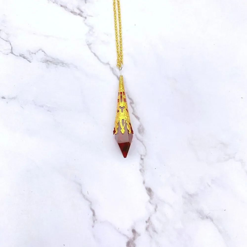 Blood Red Pendulum Necklace - Picture 6 of 11